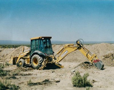 Digging test hole